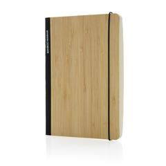 Vue Carnet de notes A5 en bambou Scribe de couleur noir| Krokrodeal