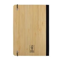 Vue Carnet de notes A5 en bambou Scribe de couleur noir| Krokrodeal