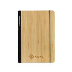 Vue Carnet de notes A5 en bambou Scribe de couleur noir| Krokrodeal