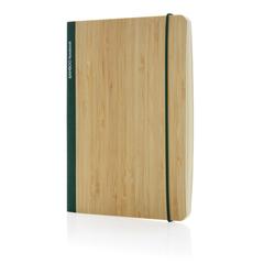 Vue Carnet de notes A5 en bambou Scribe de couleur vert| Krokrodeal