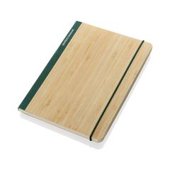 Vue Carnet de notes A5 en bambou Scribe de couleur vert| Krokrodeal