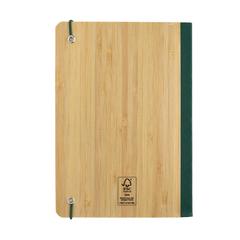 Vue Carnet de notes A5 en bambou Scribe de couleur vert| Krokrodeal