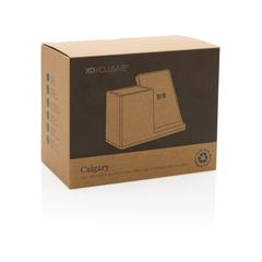 Vue Chargeur sans fil 10W en bambou Calgary de couleur marron| Krokrodeal