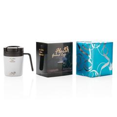 Vue Mug Coffee to go de couleur blanc| Krokrodeal