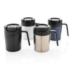 Vue Mug Coffee to go de couleur blanc| Krokrodeal