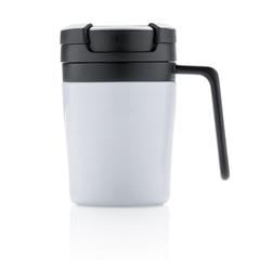 Vue Mug Coffee to go de couleur blanc| Krokrodeal