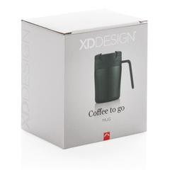 Vue Mug Coffee to go de couleur noir| Krokrodeal