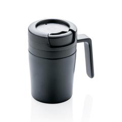 Vue Mug Coffee to go de couleur noir| Krokrodeal