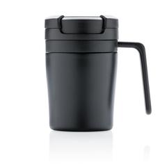 Vue Mug Coffee to go de couleur noir| Krokrodeal
