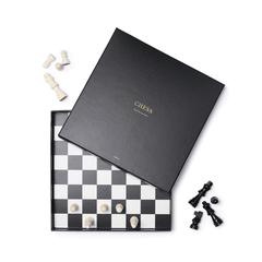 Vue VINGA Jeu d'échecs sur table à café de couleur noir| Krokrodeal