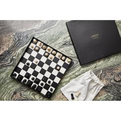 Vue VINGA Jeu d'échecs sur table à café de couleur noir| Krokrodeal