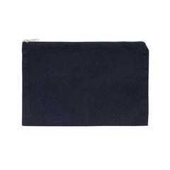 Vue Trousse à crayons en toile recyclée non teintée Aware™ de couleur bleu| Krokrodeal