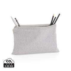 Vue Trousse à crayons en toile recyclée non teintée Aware™ de couleur gris| Krokrodeal