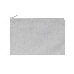 Vue Trousse à crayons en toile recyclée non teintée Aware™ de couleur gris| Krokrodeal