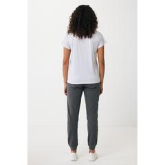 Vue T-shirt sport séchage rapide polyester recyclé Iqoniq Tikal de couleur blanc| Krokrodeal