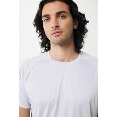 Vue T-shirt sport séchage rapide polyester recyclé Iqoniq Tikal de couleur blanc| Krokrodeal