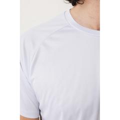 Vue T-shirt sport séchage rapide polyester recyclé Iqoniq Tikal de couleur blanc| Krokrodeal