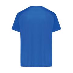Vue T-shirt sport séchage rapide polyester recyclé Iqoniq Tikal de couleur bleu| Krokrodeal