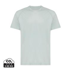 Vue T-shirt sport séchage rapide polyester recyclé Iqoniq Tikal de couleur vert| Krokrodeal