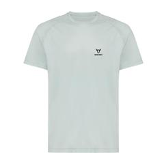 Vue T-shirt sport séchage rapide polyester recyclé Iqoniq Tikal de couleur vert| Krokrodeal