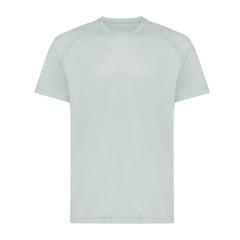 Vue T-shirt sport séchage rapide polyester recyclé Iqoniq Tikal de couleur vert| Krokrodeal