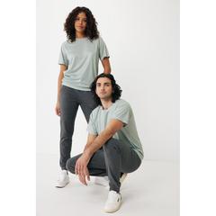 Vue T-shirt sport séchage rapide polyester recyclé Iqoniq Tikal de couleur vert| Krokrodeal