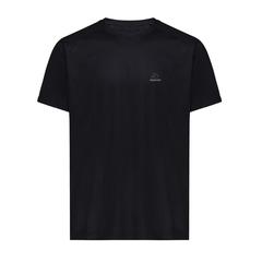 Vue T-shirt sport séchage rapide polyester recyclé Iqoniq Tikal de couleur noir| Krokrodeal