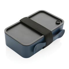 Vue Lunch box avec cuichette en rPP GRS de couleur bleu| Krokrodeal