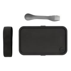 Vue Lunch box avec cuichette en rPP GRS de couleur gris| Krokrodeal