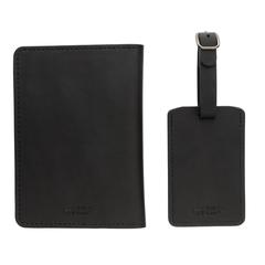 Vue Set de voyage en PU recyclé GRS Swiss Peak de couleur noir| Krokrodeal