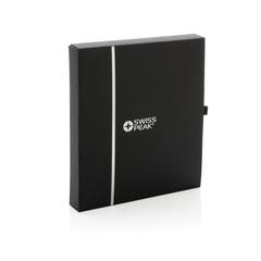 Vue Set de voyage en PU recyclé GRS Swiss Peak de couleur noir| Krokrodeal