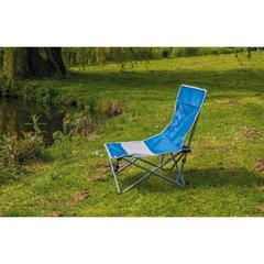 Vue Chaise de plage pliable de couleur bleu| Krokrodeal
