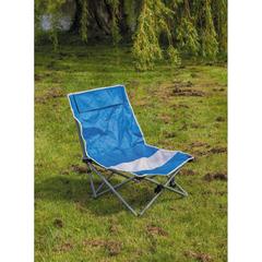 Vue Chaise de plage pliable de couleur bleu| Krokrodeal