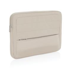 Vue Pochette pour ordinateur 15,6" en rPET AWARE™ Armond de couleur beige| Krokrodeal