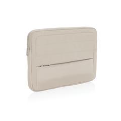 Vue Pochette pour ordinateur 15,6" en rPET AWARE™ Armond de couleur beige| Krokrodeal