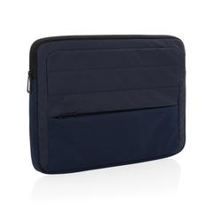 Vue Pochette pour ordinateur 15,6" en rPET AWARE™ Armond de couleur bleu| Krokrodeal