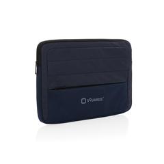 Vue Pochette pour ordinateur 15,6" en rPET AWARE™ Armond de couleur bleu| Krokrodeal