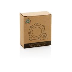 Vue Mètre ruban Grip 3M/16mm en plastique recyclé RCS de couleur gris| Krokrodeal
