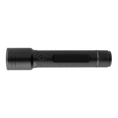 Vue Lampe torche 10W rechargeable par USB en alu RCS Gear X de couleur noir| Krokrodeal