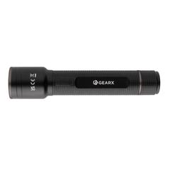 Vue Lampe torche 10W rechargeable par USB en alu RCS Gear X de couleur noir| Krokrodeal