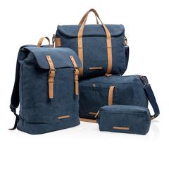 Vue Trousse de toilette en toile de couleur bleu| Krokrodeal