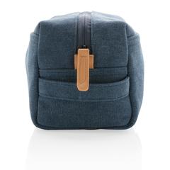 Vue Trousse de toilette en toile de couleur bleu| Krokrodeal