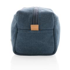 Vue Trousse de toilette en toile de couleur bleu| Krokrodeal