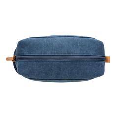 Vue Trousse de toilette en toile de couleur bleu| Krokrodeal