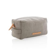Vue Trousse de toilette en toile de couleur gris| Krokrodeal