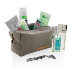 Vue Trousse de toilette en toile de couleur gris| Krokrodeal