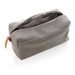 Vue Trousse de toilette en toile de couleur gris| Krokrodeal