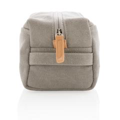 Vue Trousse de toilette en toile de couleur gris| Krokrodeal