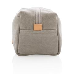 Vue Trousse de toilette en toile de couleur gris| Krokrodeal