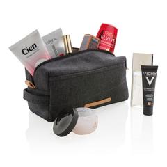 Vue Trousse de toilette en toile de couleur noir| Krokrodeal